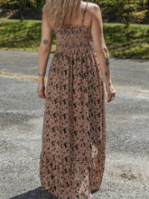 Printed Smocked Bodice Maxi Dress OutfitFlow